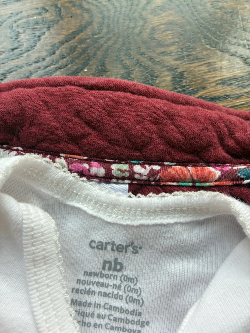 Carters size newborn
